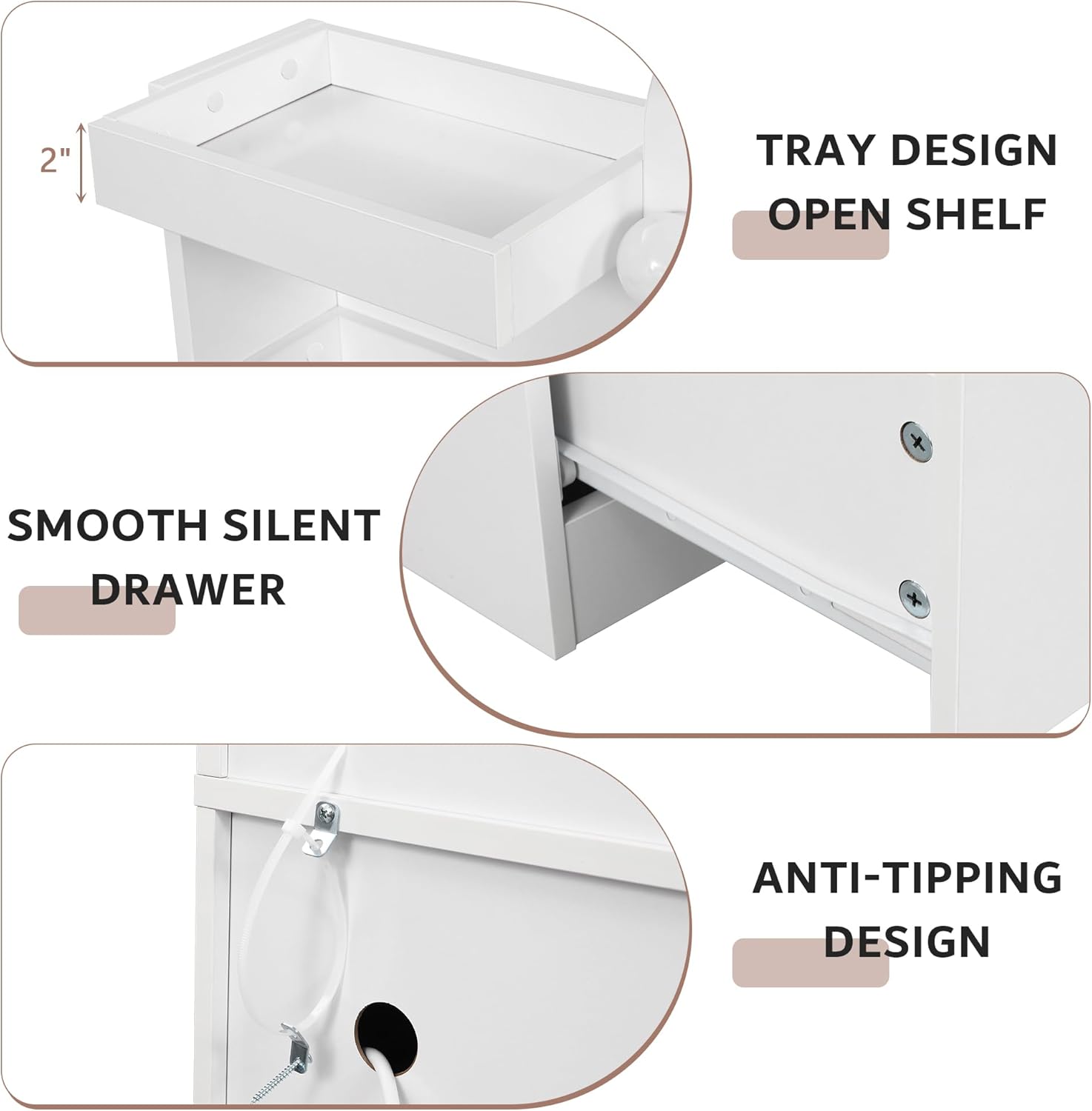 iPormis Vanity Desk with Mirror and Lights, White Makeup Vanity Table with 9 Drawers 6 Shelves, 47" Big Dressing Table with Power Outlet, 3 Adjustable Lighting Modes for Women Girls Bedroom