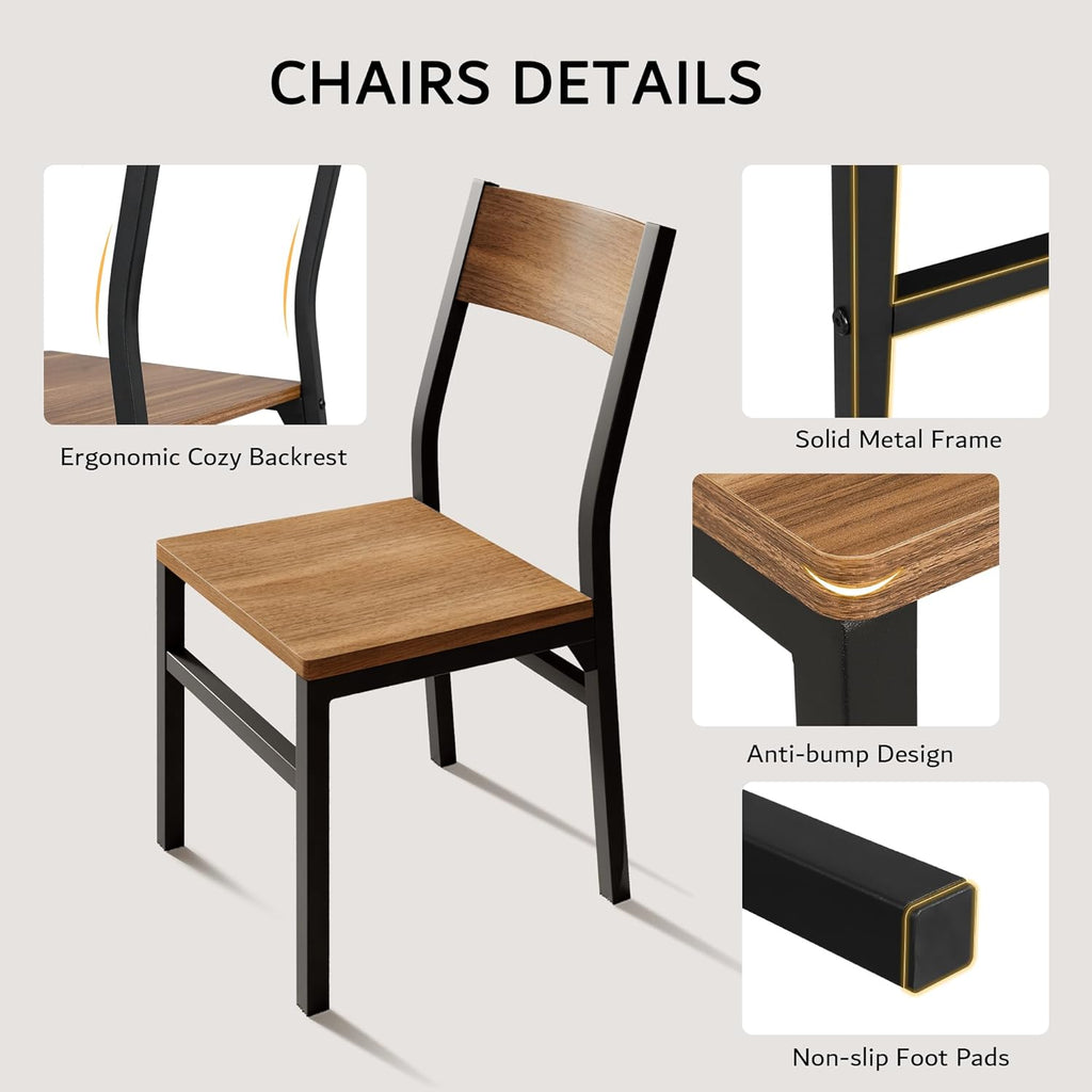 iPormis 7-piece dining table set featuring a 63" extendable table and 6 chairs in a modern kitchen setting.