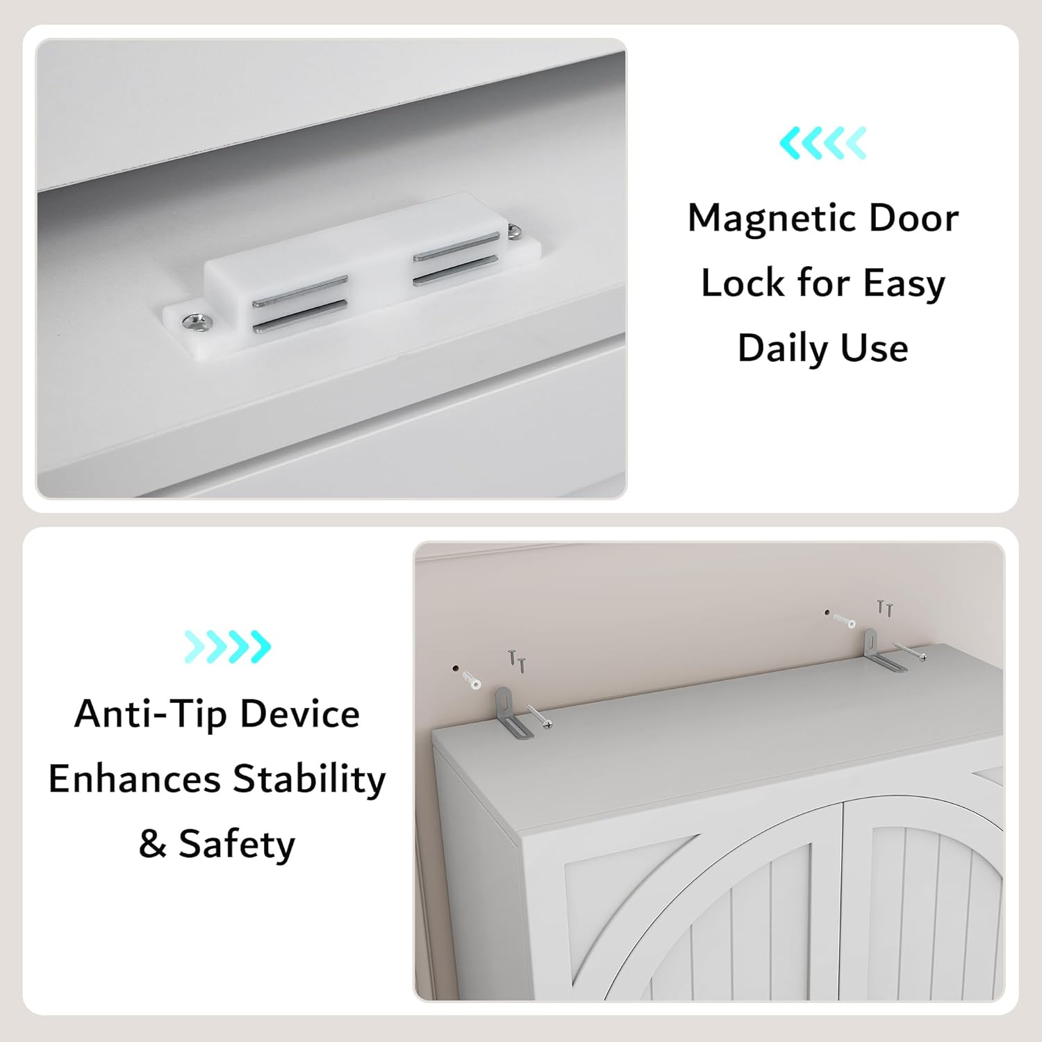 iPormis 71" Tall Kitchen Pantry Storage Cabinet w/Adjustable Shelf, Door Shelves & Large Drawers, Freestanding Kitchen Cupboard for Dining Room/Living Room, White