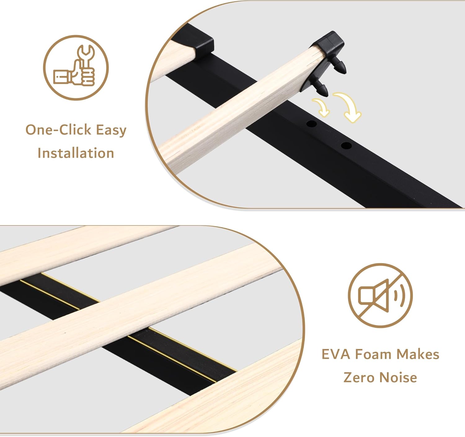 iPormis Queen Bed Frame with 4 Storage Drawers, Upholstered Platform Bed Frame with Type-C & USB Ports, Wingback Storage Headboard, Solid Wood Slats, No Box Spring Needed, Black