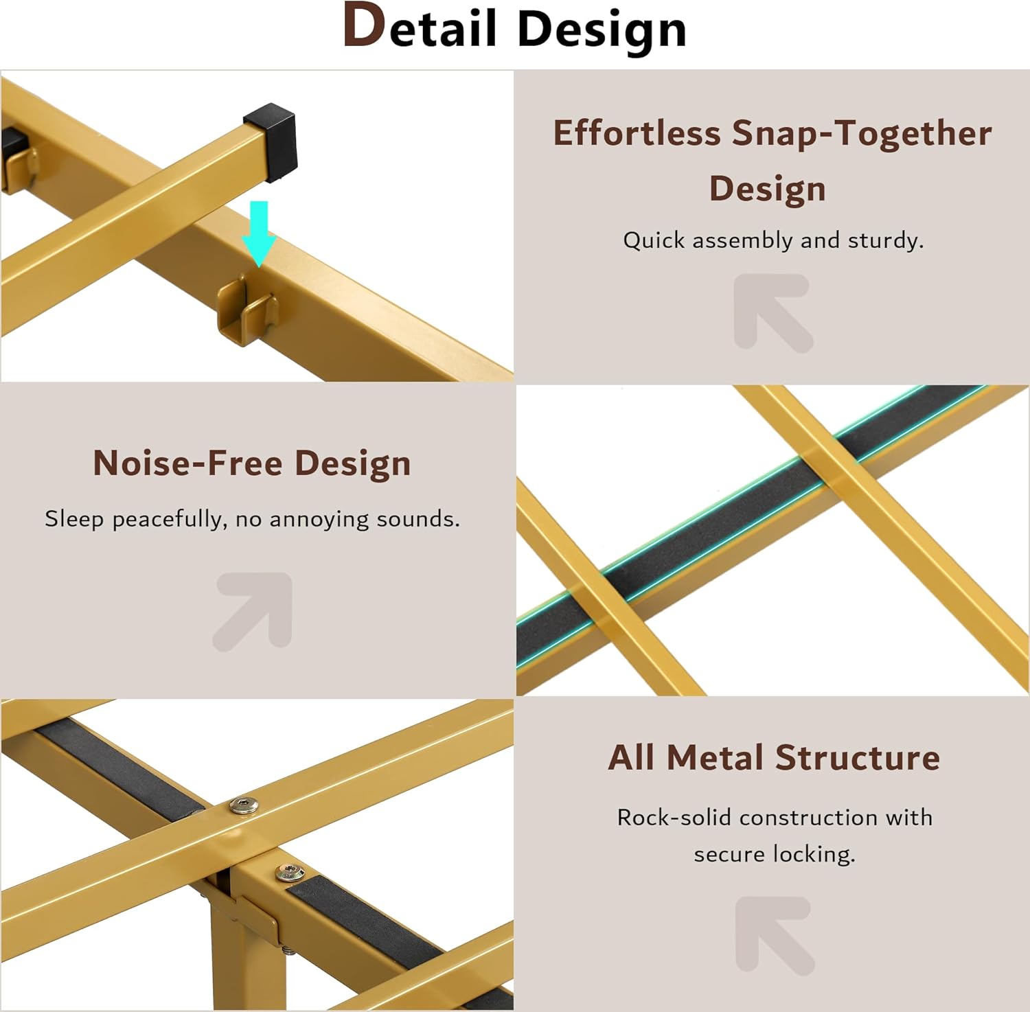 iPormis Metal Bed Frame Queen Size with Charging Station, Velvet Upholstered Headboard and Footboard, Heavy Duty Steel Support, 12" Under Bed Storage, No Box Spring Needed, Easy Assembly, Beige