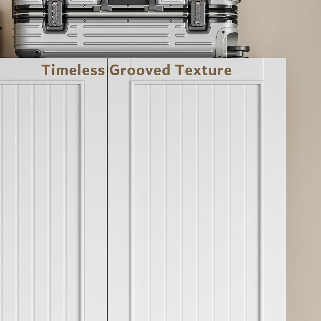 iPormis 4 doors wardrobe closet in a spacious design with 2 drawers, showcasing a modern style for organized storage.