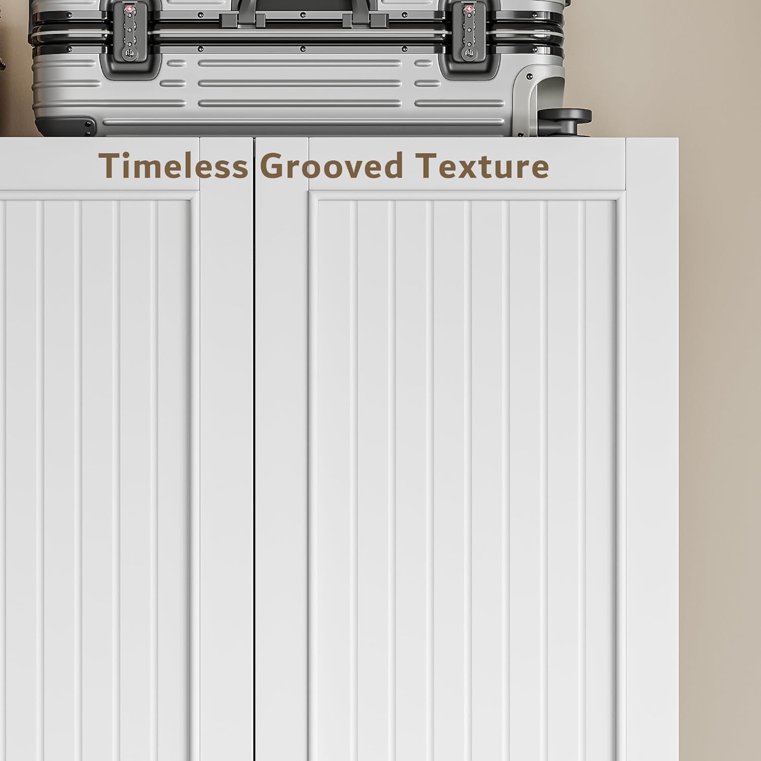 iPormis 4 doors wardrobe closet in a spacious design with 2 drawers, showcasing a modern style for organized storage.