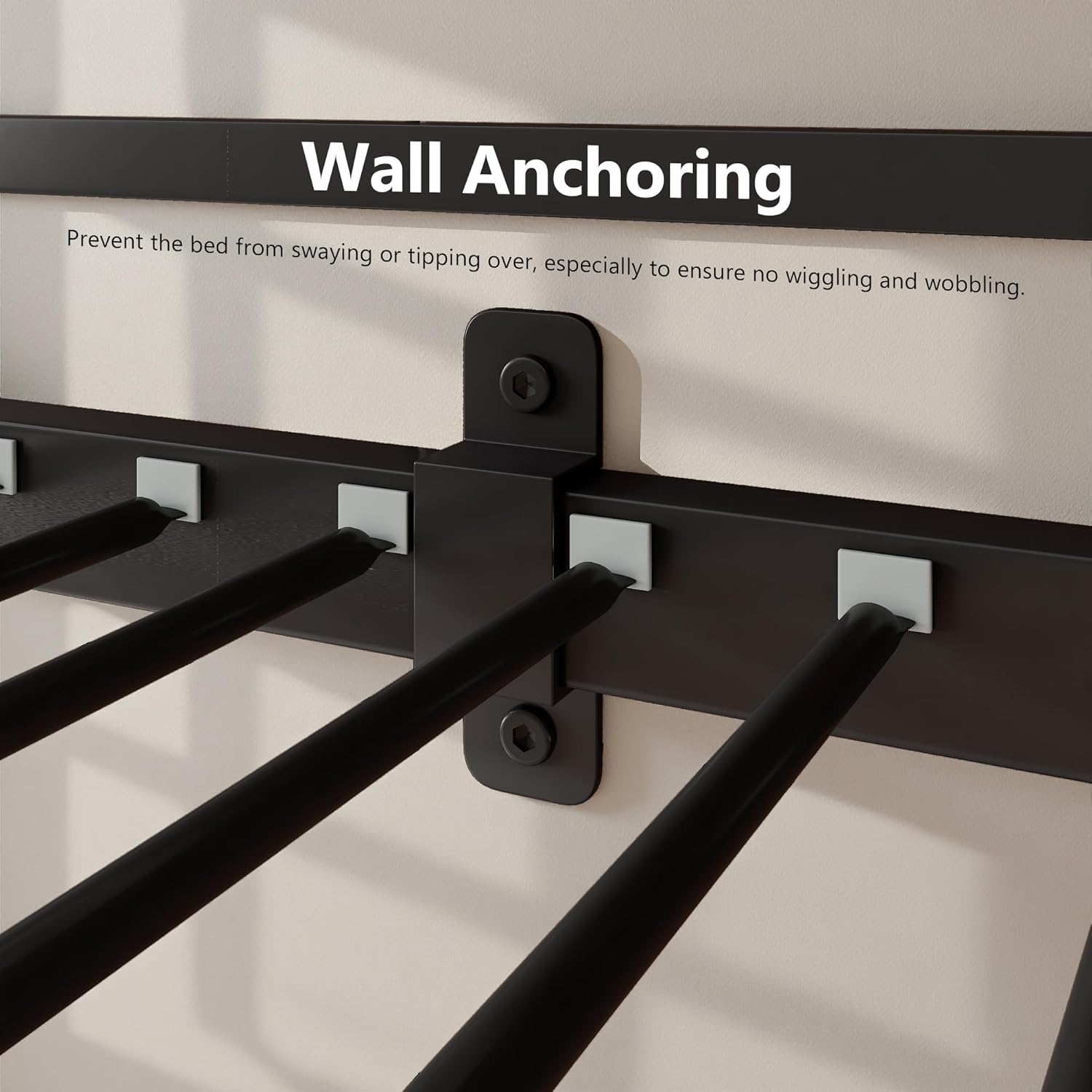 iPormis Metal Bunk Bed Twin Over Twin, Heavy Duty Bunk with High Guardrail and Safety Entrance Design, Under-Bed Storage Space, No Box Spring Needed, Noise Free, Black