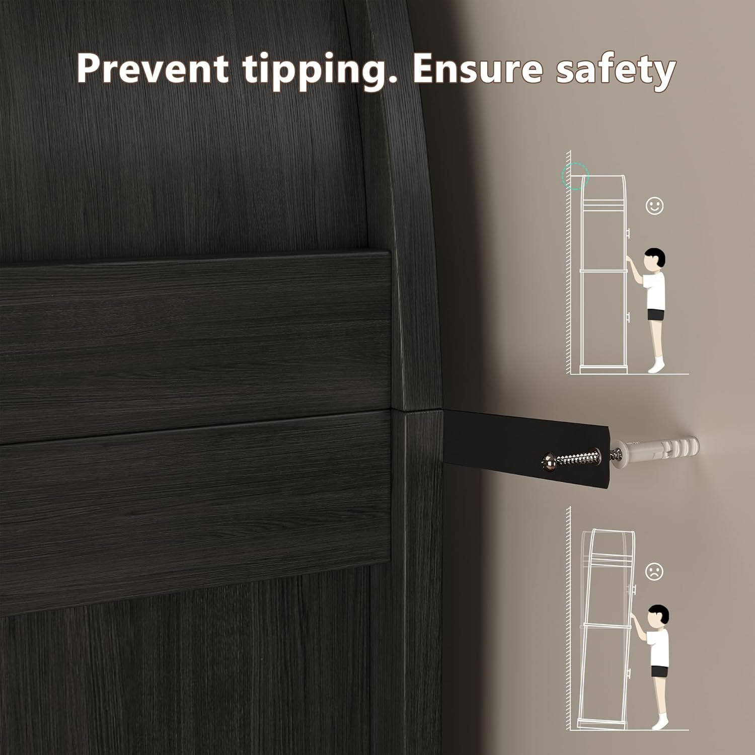 Ipromis 71" tall arched cabinet featuring doors, 6-tier shelves, and a drawer in a farmhouse kitchen setting.